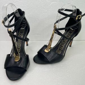 Brian Atwood X Express Gold Bar Wrap Around Heeled Sandals Women’s 8 #713